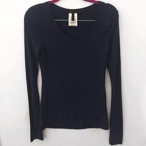 BCBG MAX AZRIA, Navy Blue V Neck